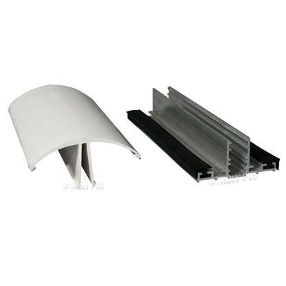 Brown 2m Sunwood Snap-Tight 25GB Glazing Bar Push Fit Roof Capping for Polycarbonate