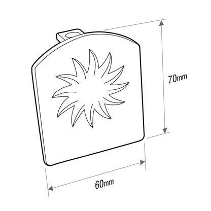 Mill (uncoated) End Cap for Sunwood Screw-Down Glazing Main Bar for Conservatory Lean-to Roof