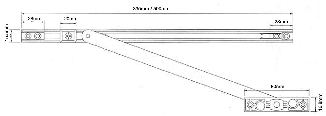 335mm Passivated Steel Stay Open Door Restrictor with Quick Release 335mm Passivated Steel Stay Open Door Restrictor with Quick Release