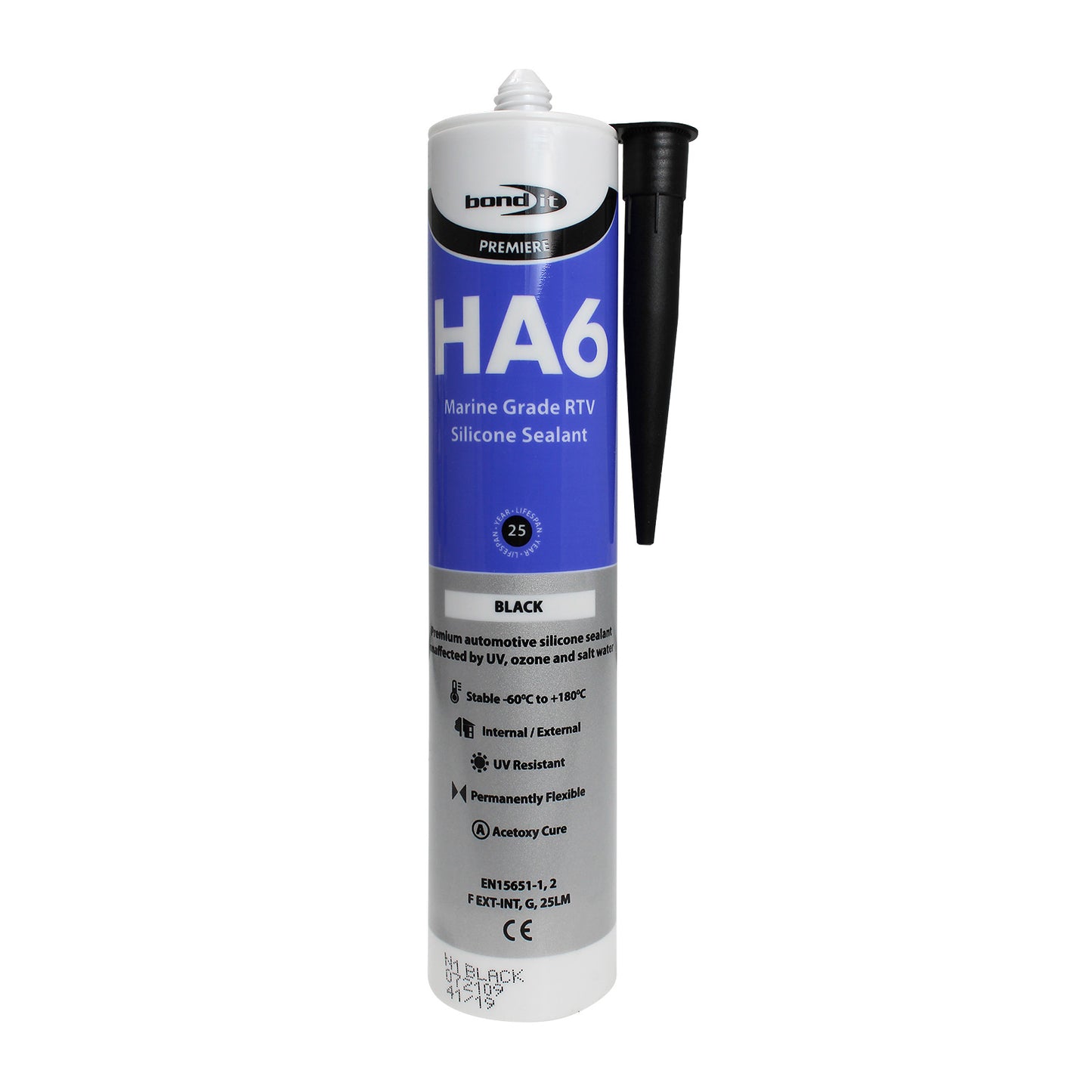 Black HA6 Silicone Sealant High Modulus RTV Fish-Safe Marine HA6 High Modulus RTV Fish-Safe Marine Silicone Sealant