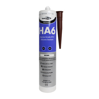 Brown HA6 Silicone Sealant High Modulus RTV Fish-Safe Marine HA6 High Modulus RTV Fish-Safe Marine Silicone Sealant