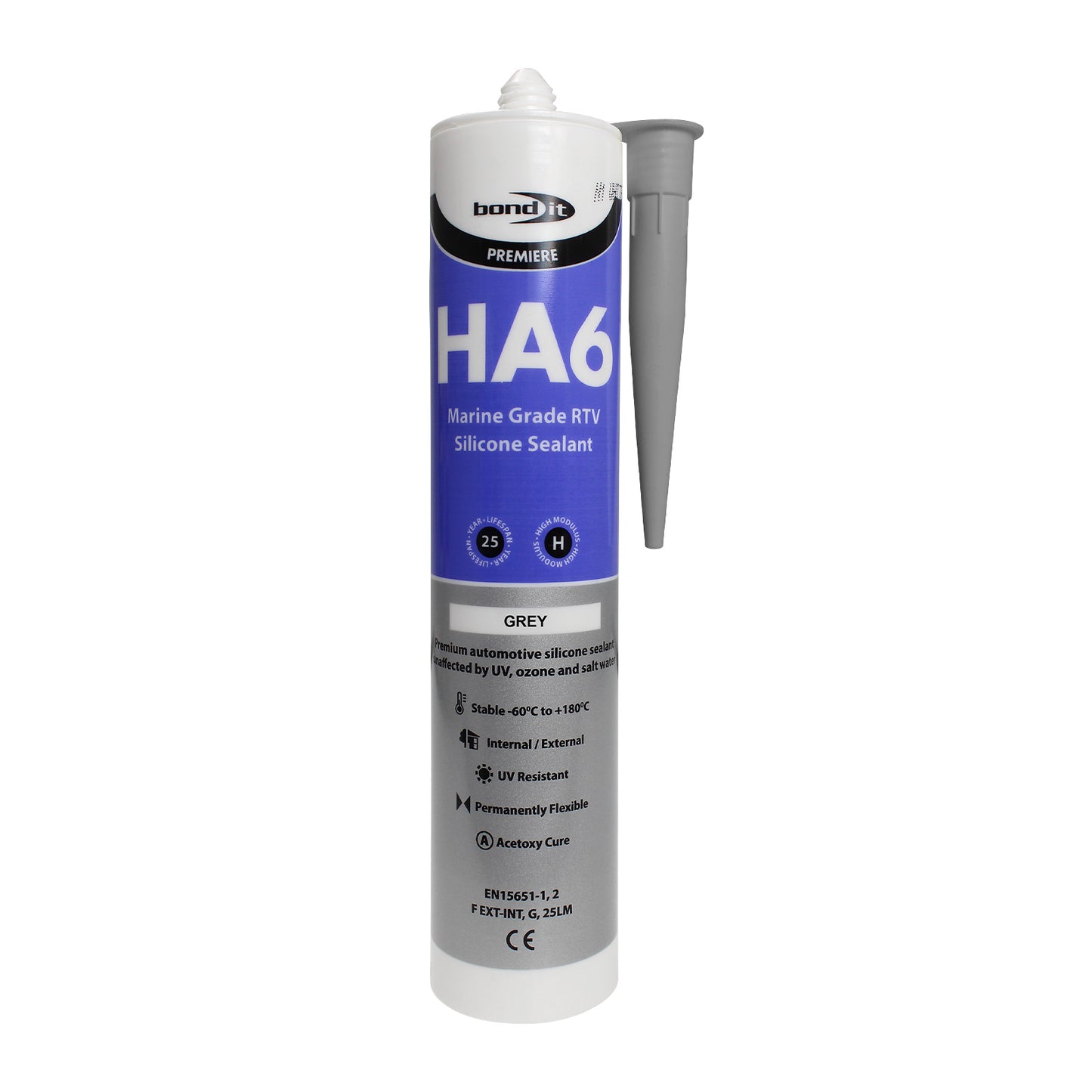 Grey HA6 Silicone Sealant High Modulus RTV Fish-Safe Marine HA6 High Modulus RTV Fish-Safe Marine Silicone Sealant