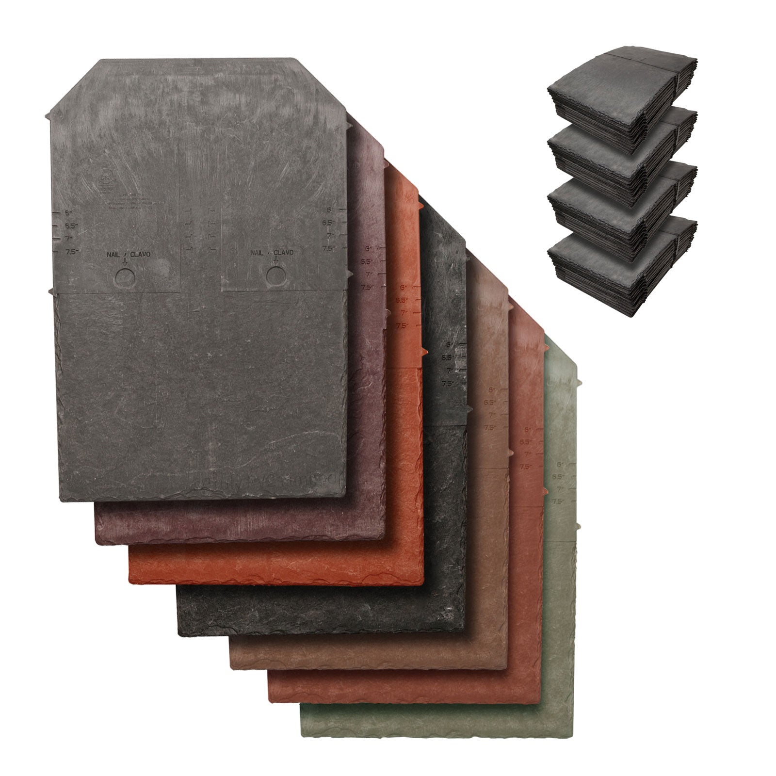 Charcoal Black (aka Stone Black) 100 x Tapco Slate Synthetic Roof Tiles Plastic Composite Roofing