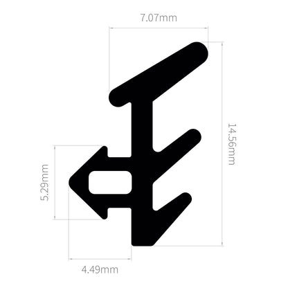 1822E/1 50m ExtrudaSeal Wedge & 'E' Gasket Window and Door Seal