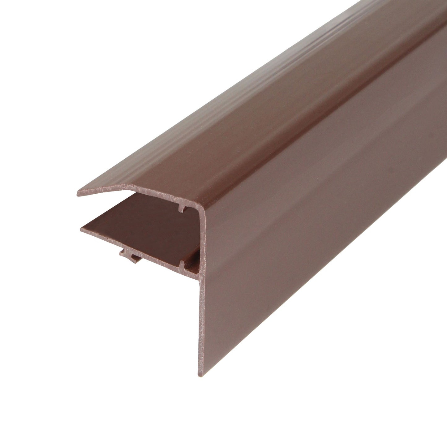 10mm 2.5m White 10mm, 2.5m, Brown Sunwood Snap-Tight Edge Trim Gable Closure F-Section