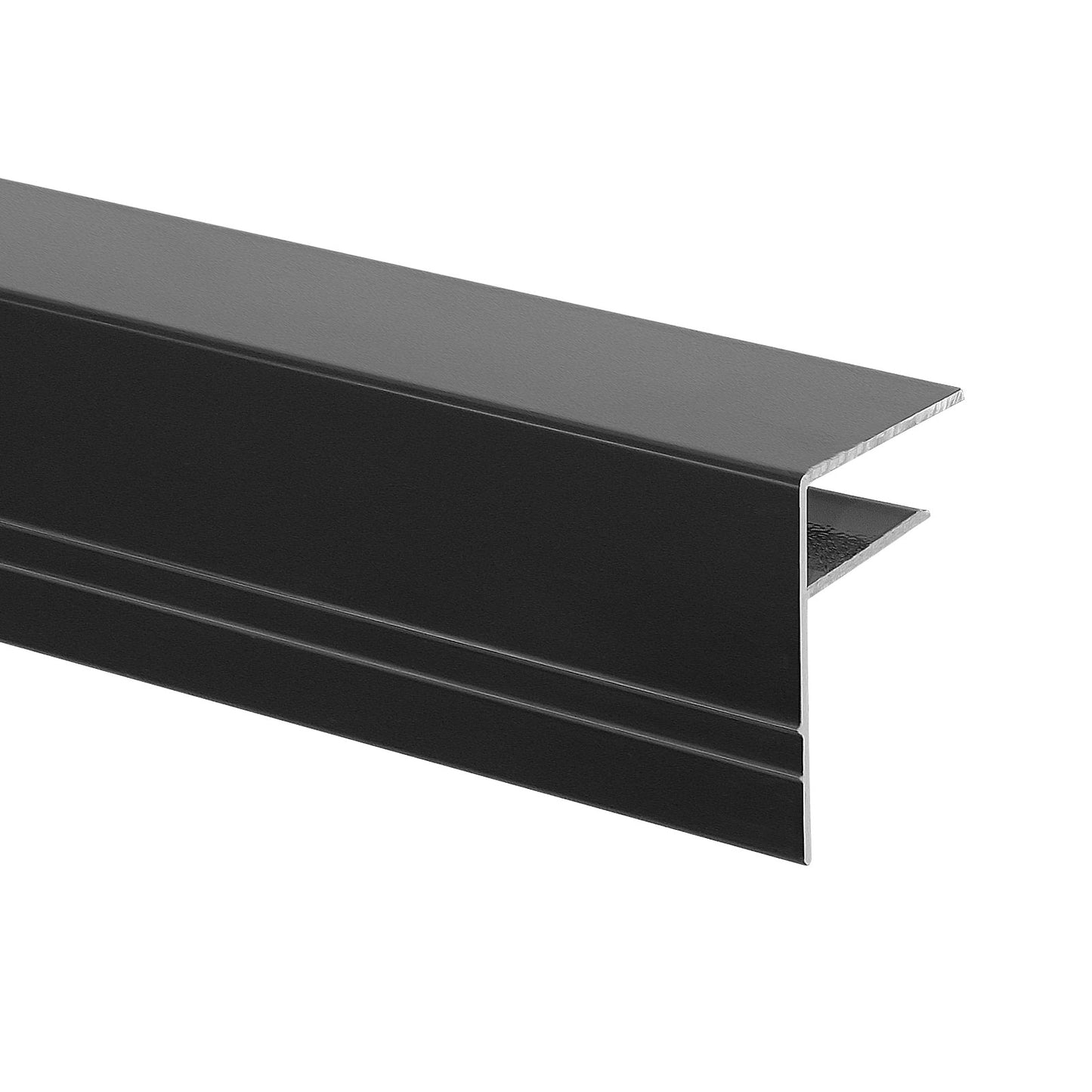 Brown 5m 10mm Aluminium F-Section Edge Trim