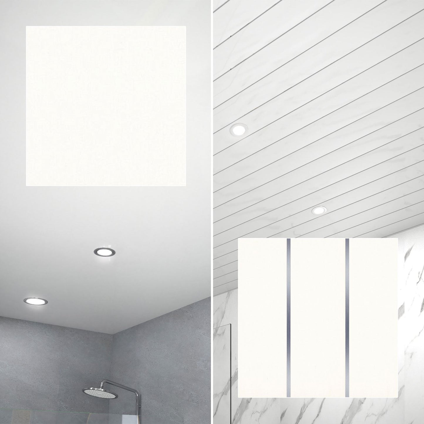 Zest White Ceiling Panels (4 Pack)