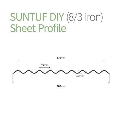 SUNTUF DIY Clear Corrugated Sheets