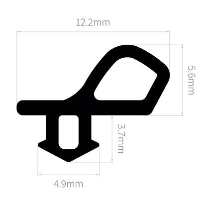 B202 50m ExtrudaSeal Rubber Bubble Gasket Window and Door Seal Draught Excluder