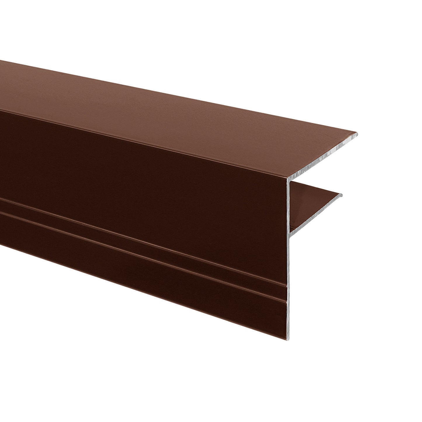 Brown 4m 16mm Aluminium F-Section