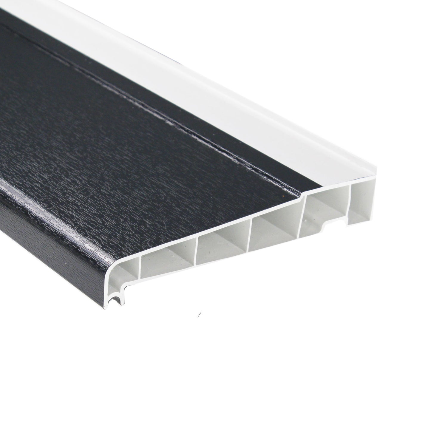 Rosewood 2m 1m, 180mm Window uPVC Plastic Sill (with End Caps) - White