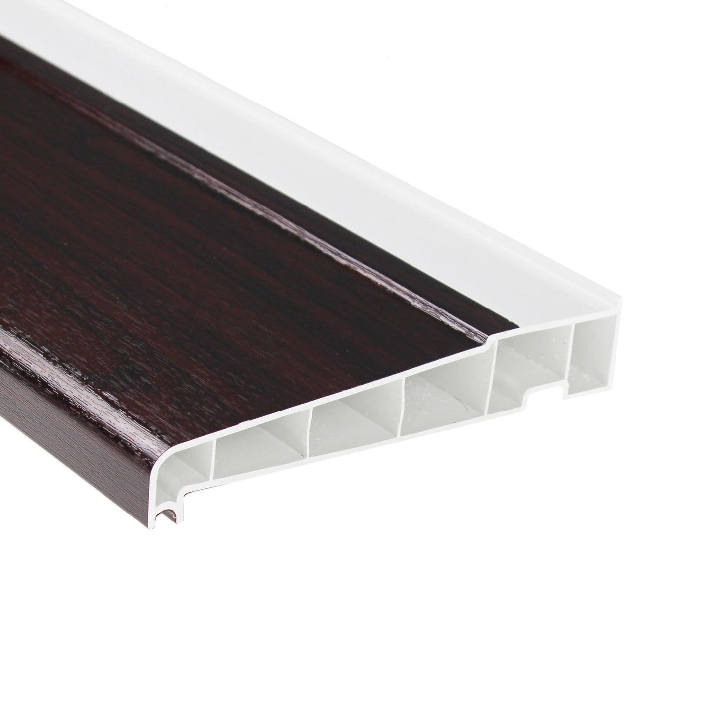 Rosewood 1m 1m, 180mm Window uPVC Plastic Sill (with End Caps) - White