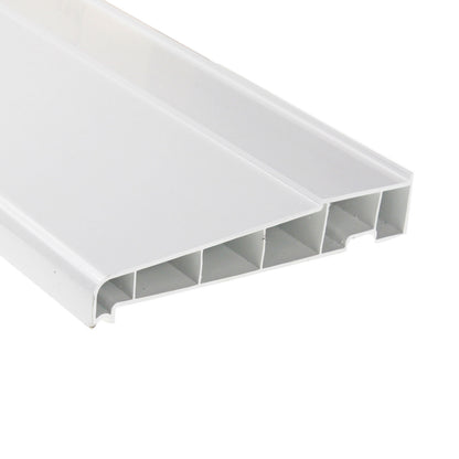 Golden Oak 6m, 180mm uPVC Plastic Stub Window Sill – White