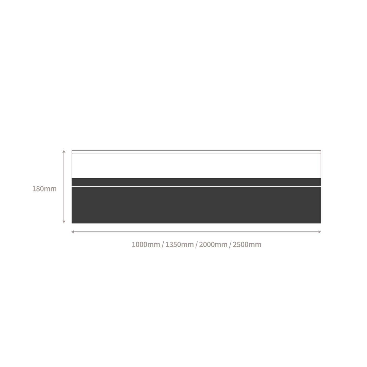 White 2.5m 1m, 180mm Window uPVC Plastic Sill (with End Caps) - White