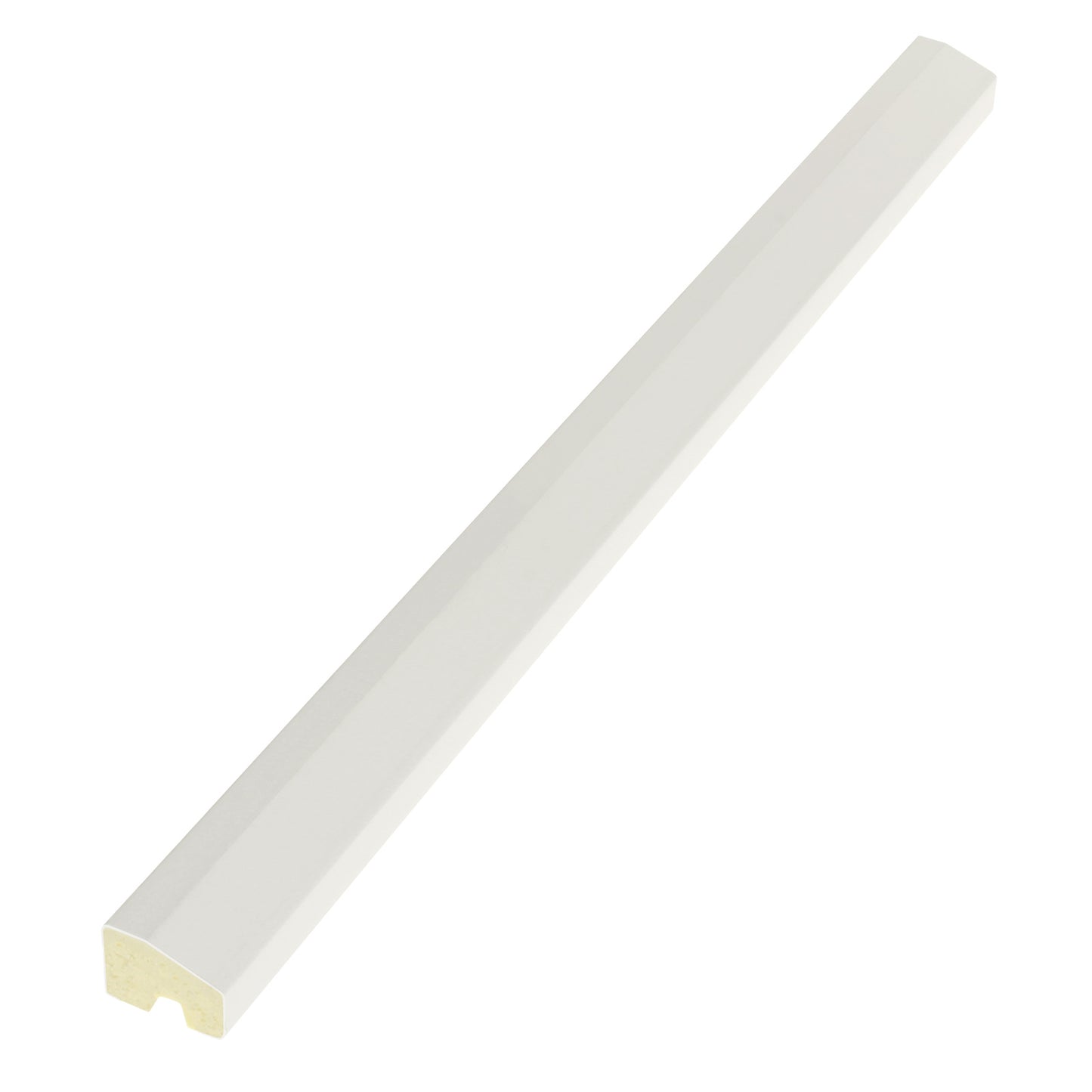 White Ash 20mm x 15mm Chamfered Bead (2.5m) uPVC Plastic Window Door Finishing Trim