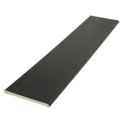 95mm Black Ash Pencil-Round Architrave uPVC Plastic Window Finishing Trim - 45mm, Agate Grey