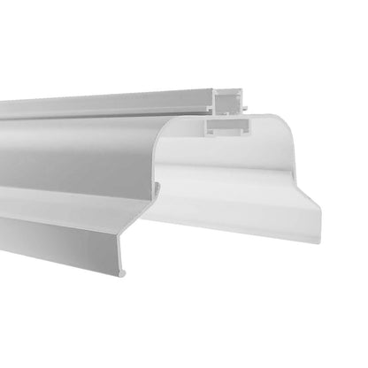 White 2.5m None (Low Profile Cover) Ultraframe Gable End Ridge Kit