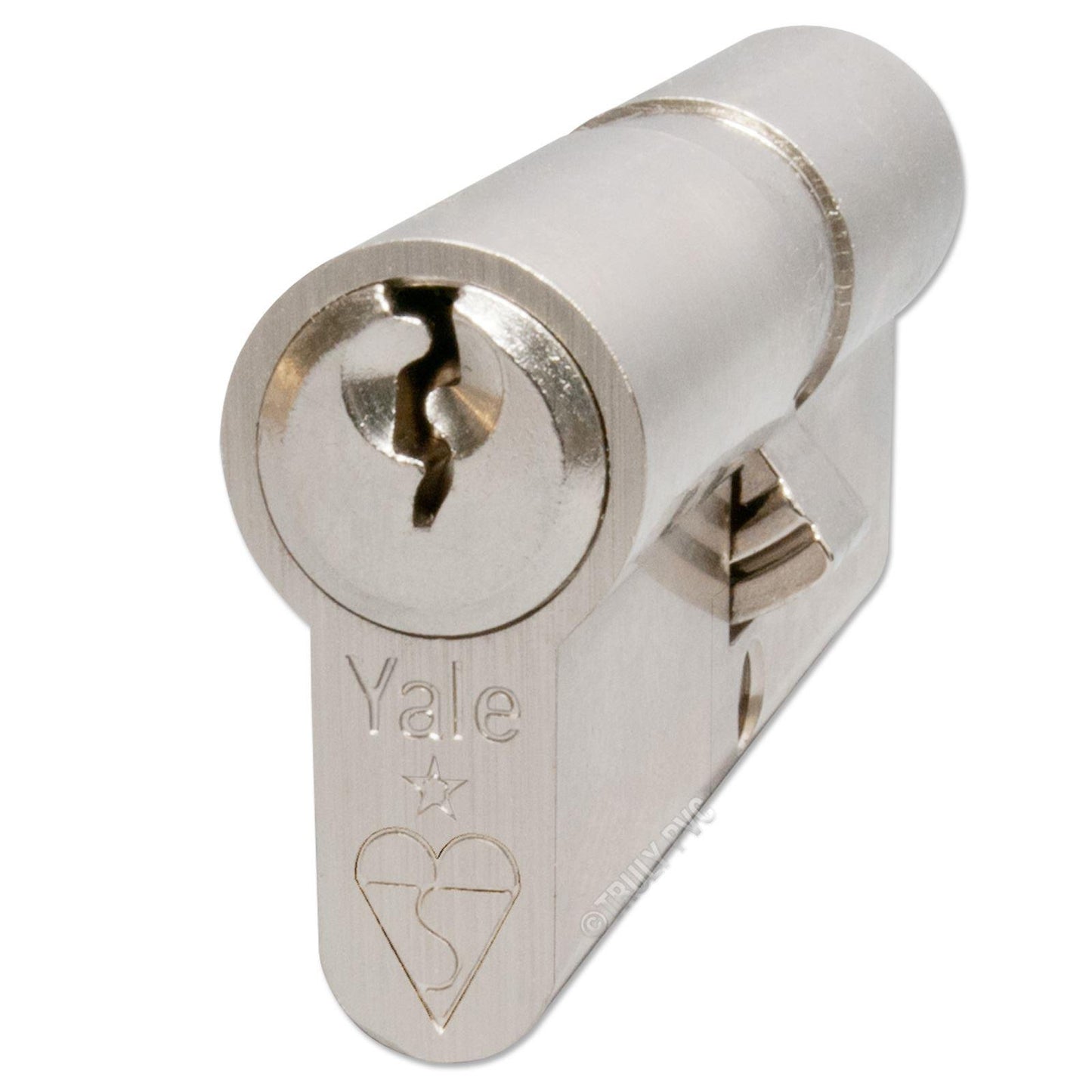 35/35 (70mm) None (3 total) Nickel-Plated Yale Anti-Bump Door Euro Cylinder Mid-Range Door Lock