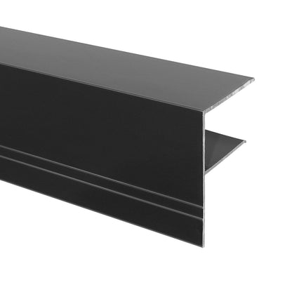 Anthracite Grey 4m 25mm Aluminium F-Section