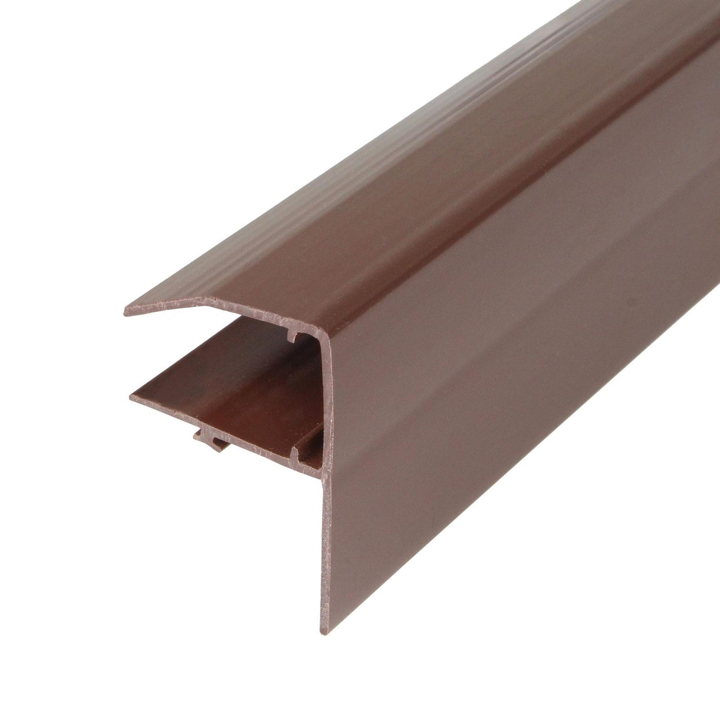 10mm 4m White 10mm, 2.5m, Brown Sunwood Snap-Tight Edge Trim Gable Closure F-Section