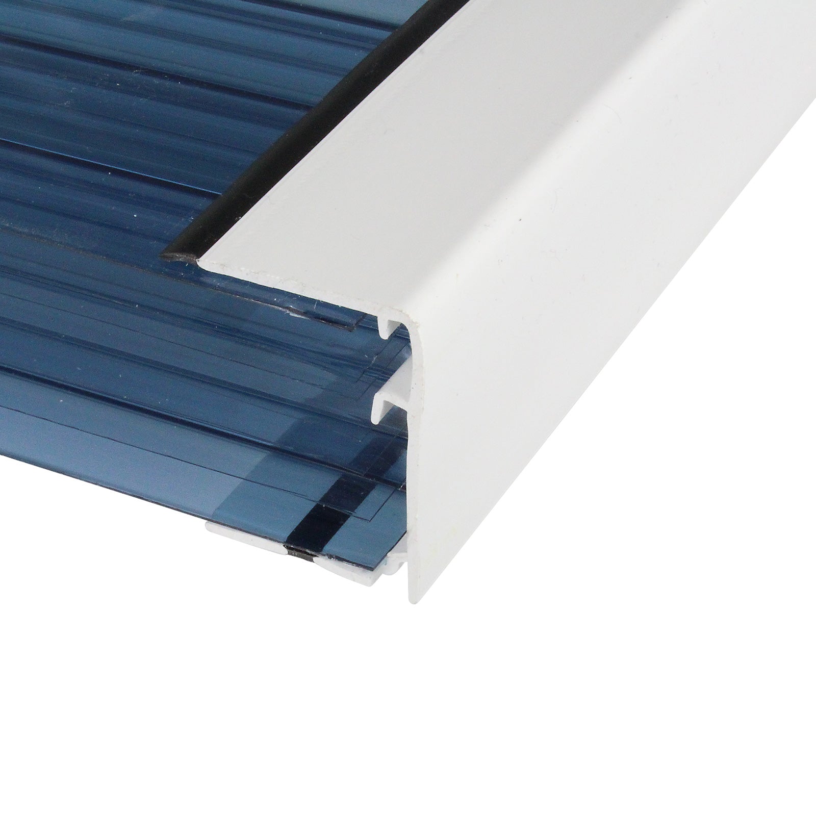 35mm Ultraframe Polycarbonate End Closure (1m) - White 35mm Ultraframe Polycarbonate End Closure (1m) - White