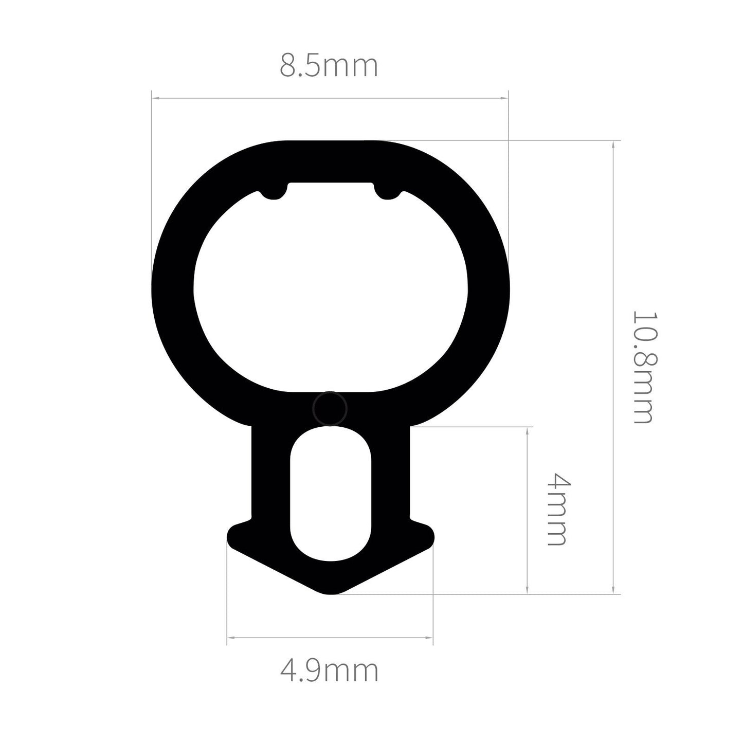 B204 15m ExtrudaSeal Rubber Bubble Gasket Window and Door Seal Draught Excluder