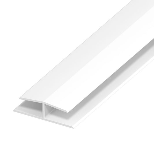 Black Ash H-Section Panel Joint for 9mm uPVC Soffit Board – White