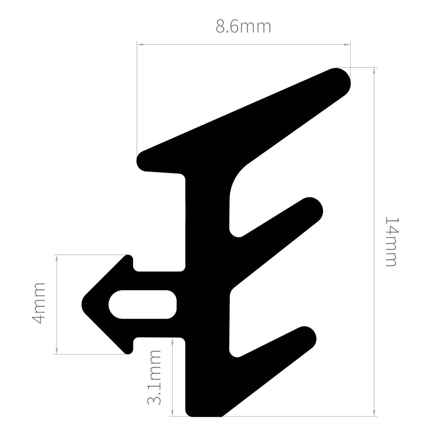 1822E/1 30m ExtrudaSeal Wedge & 'E' Gasket Window and Door Seal