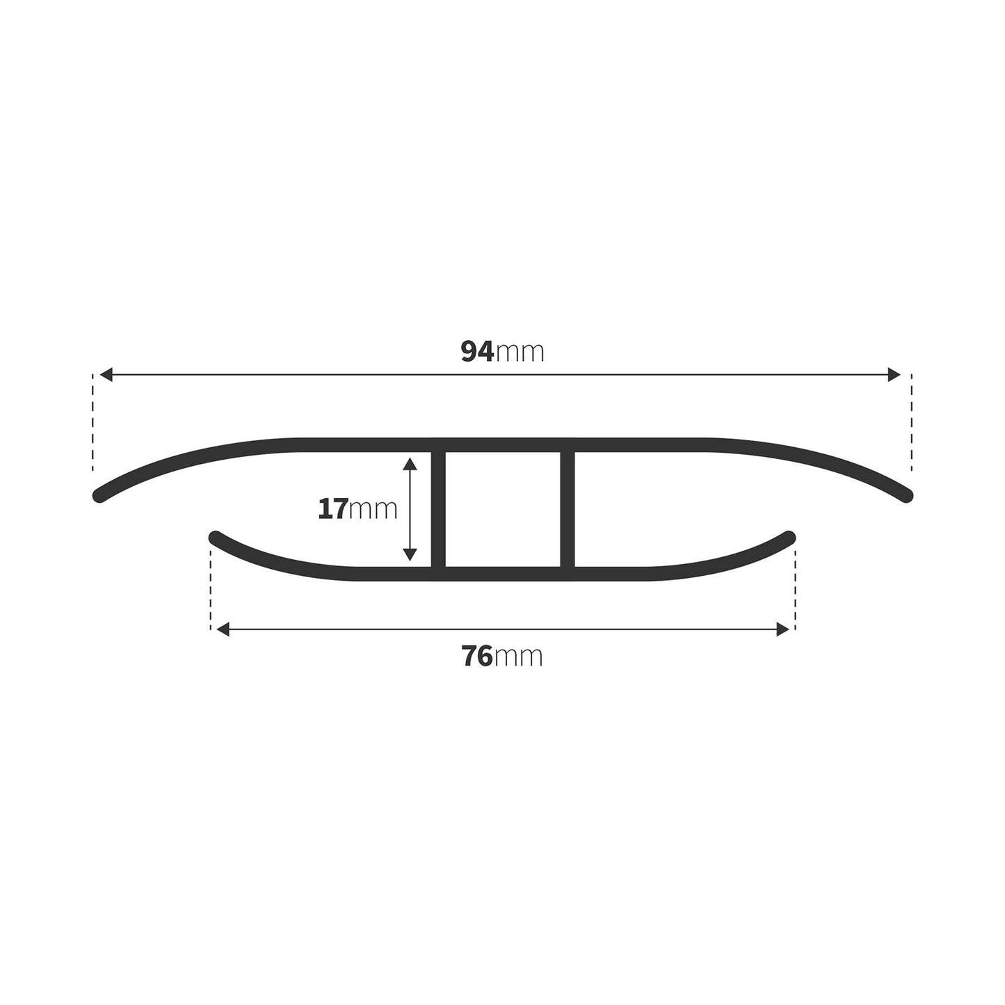 Clear Polycarbonate H-Section