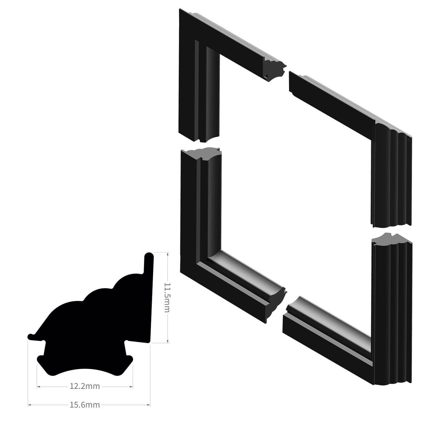 AB268 200m ExtrudaSeal Smart Bifold Door Gasket Rubber Wedge 'E' Bubble and Flipper Seals