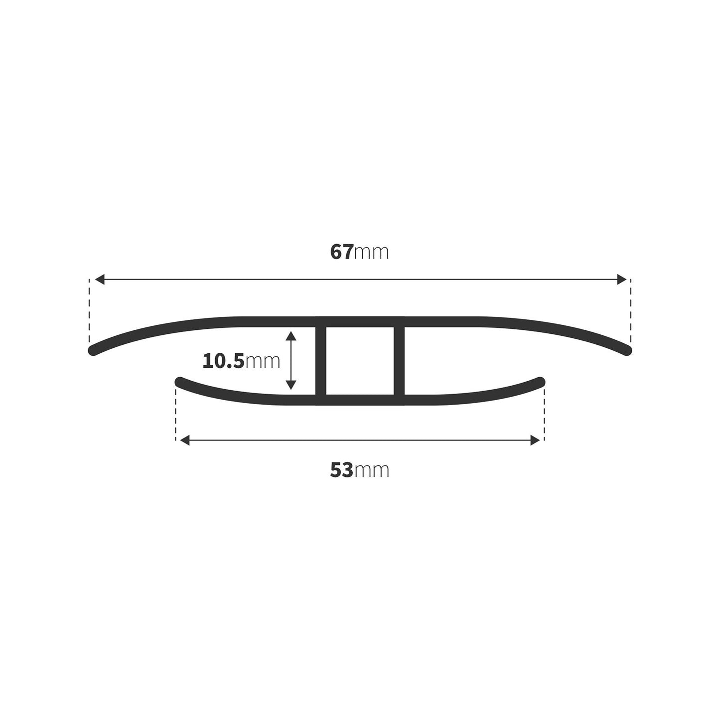 Clear Polycarbonate H-Section