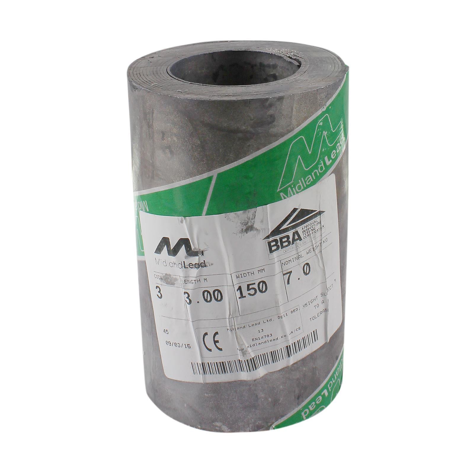 1m 150mm (6") Lead Flashing Roll (Code 3)