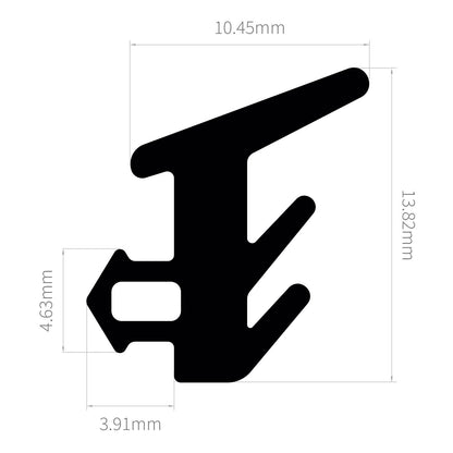 E700 10m ExtrudaSeal Wedge & 'E' Gasket Window and Door Seal