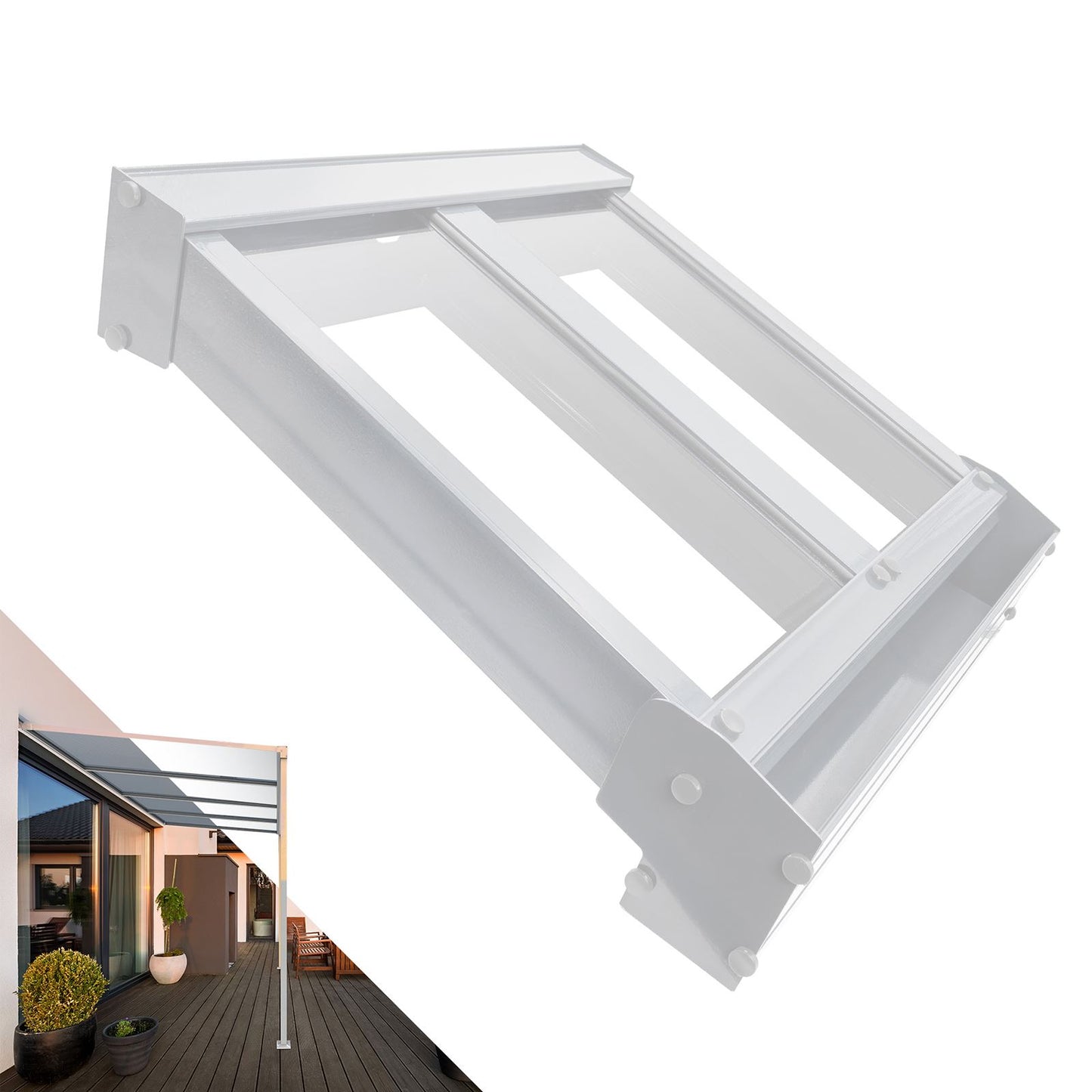 Glass-Like Evolution Canopy (Solid Polycarbonate) - White