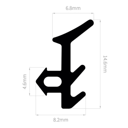 1822E/1 4m ExtrudaSeal Wedge & 'E' Gasket Window and Door Seal