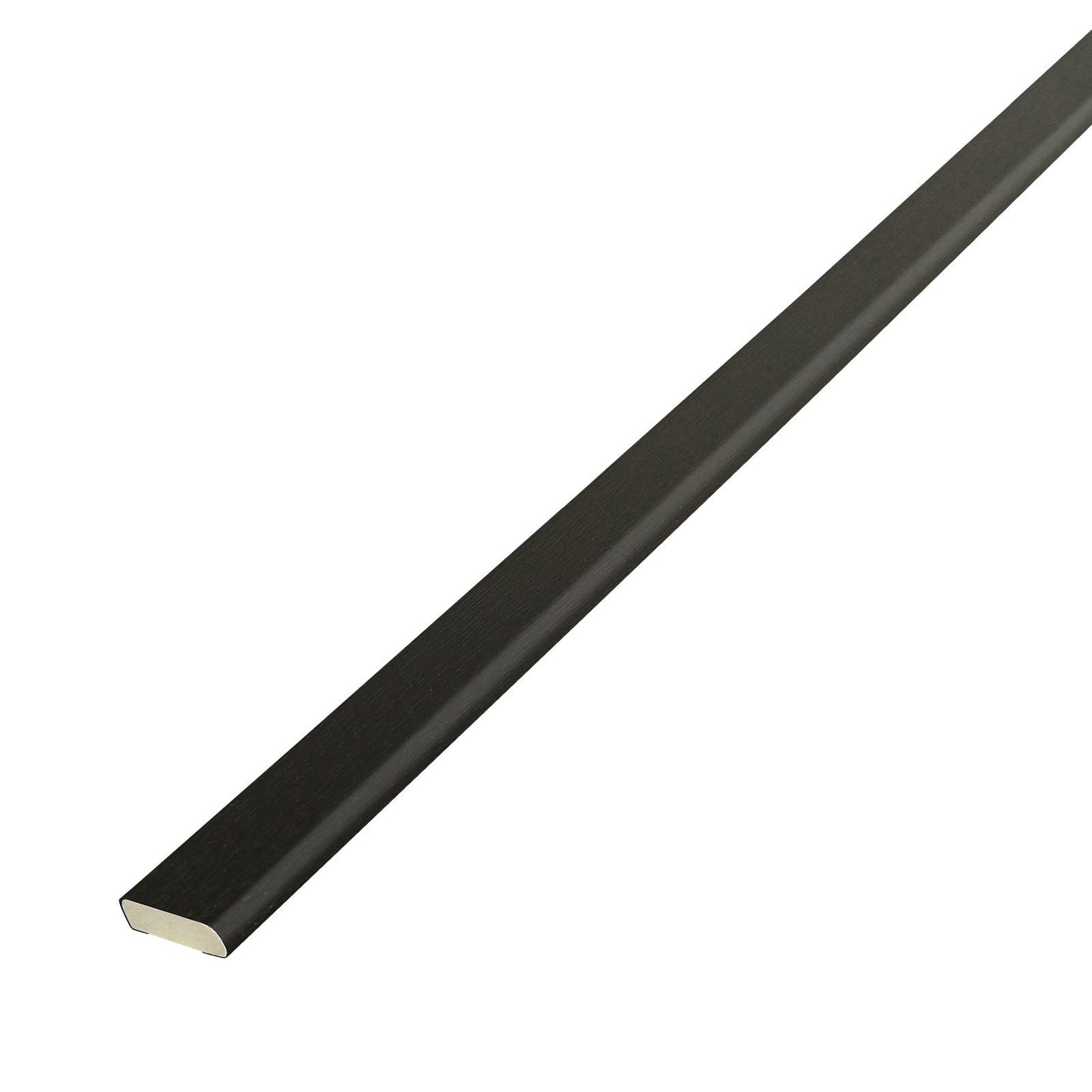 30mm Black (Smooth) Cloaking Fillet uPVC Plastic Window Door Architrave Trim