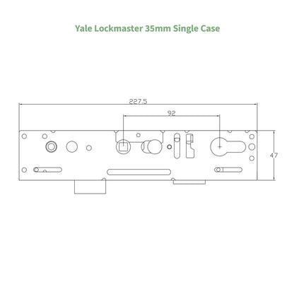 Yale Lockmaster 35mm Gearbox - Single