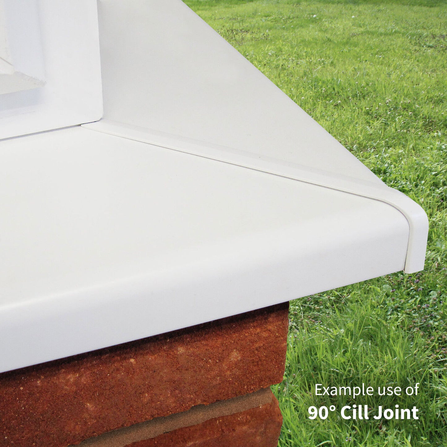 90° Joint White Ash Retro-Fit Joint Cover 150mm Window Cill Trim