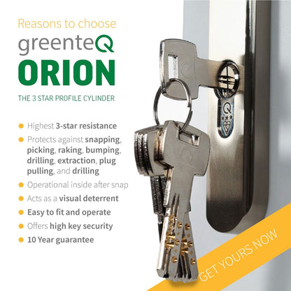 greenteQ Orion Thumbturn Keyed-Alike Euro Cylinder Pair