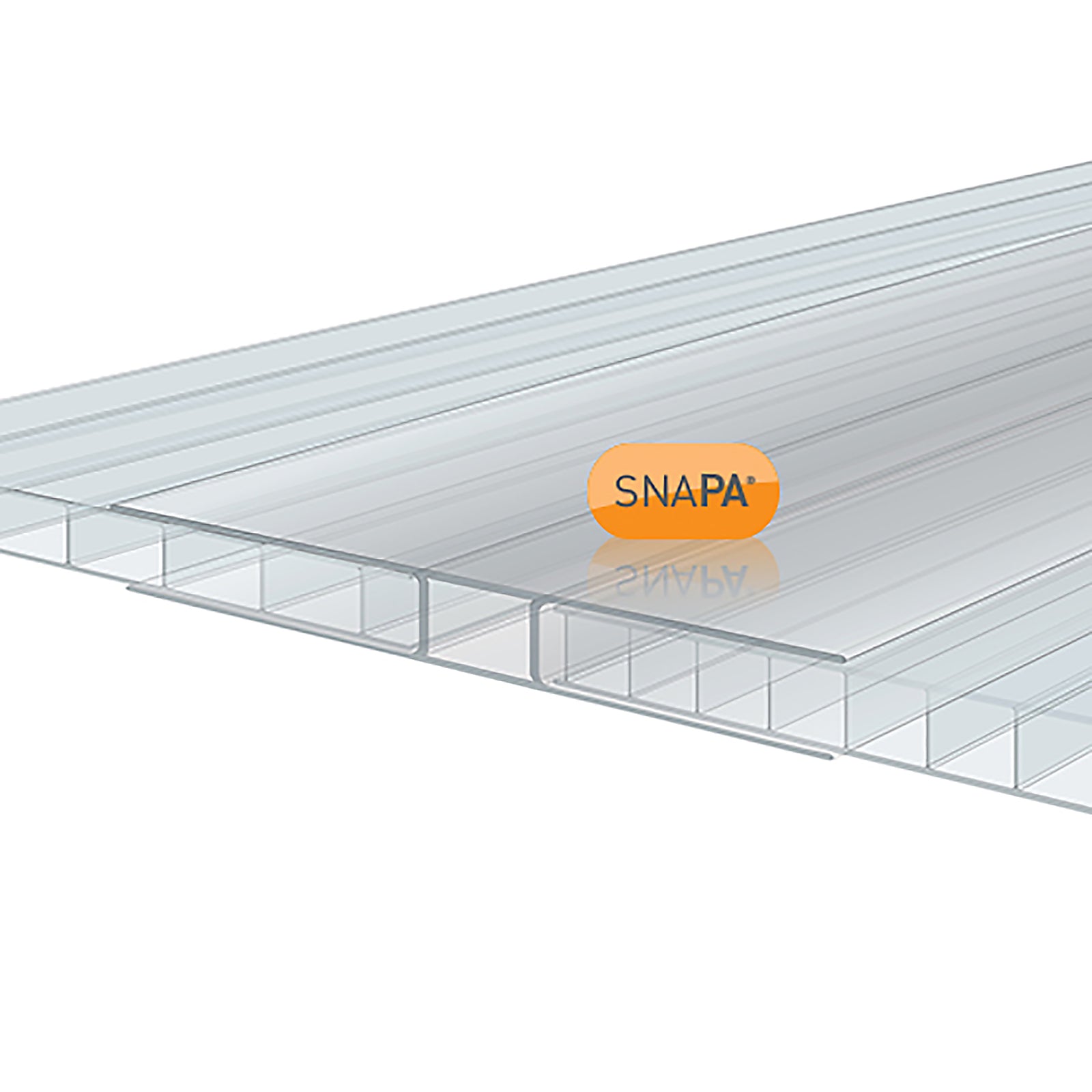 16mm 4m Clear H-Section Joining Strip Muntin for Multiwall Polycarbonate Sheets - 10mm x 2m