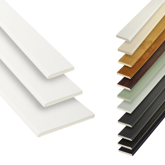 45mm Agate Grey Agate Grey, 45mm - Pencil-Round Architrave uPVC Plastic Window Finishing Trim