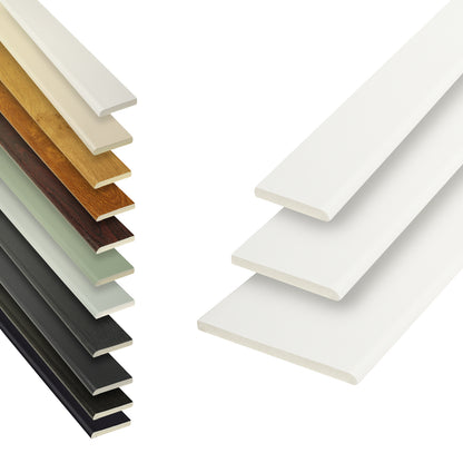 45mm Agate Grey Pencil-Round Architrave uPVC Plastic Window Finishing Trim - 45mm, Agate Grey