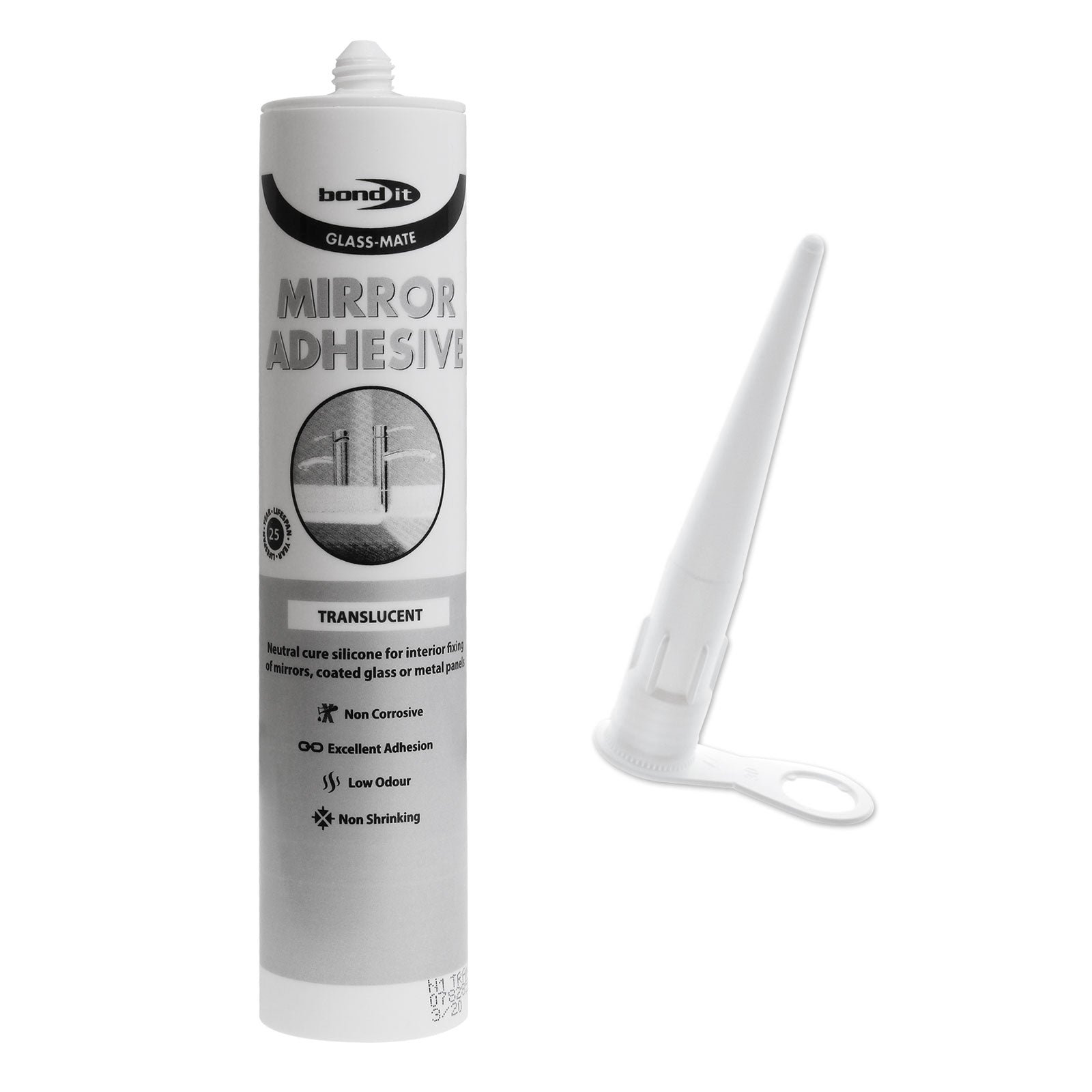 Glass-Mate BDMIRT Mirror Adhesive Silicone Sealant Glass-Mate BDMIRT Mirror Adhesive Silicone Sealant