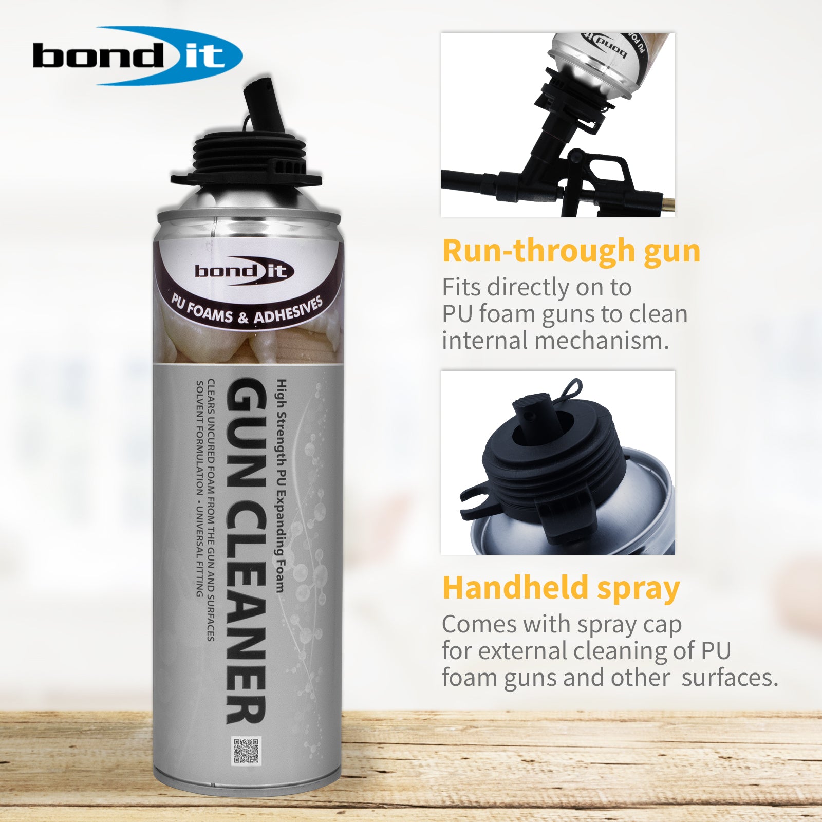 Bond-It PU Expanding Foam Gun Cleaner (500ml) Bond-It PU Expanding Foam Gun Cleaner (500ml)