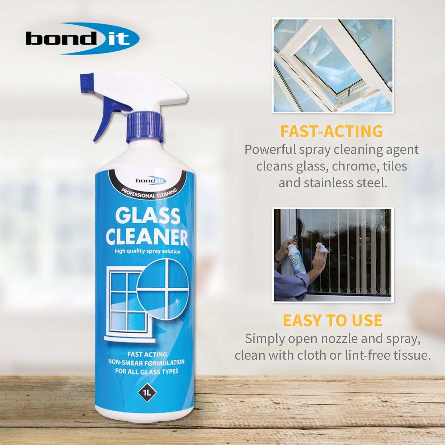 Glass Cleaner Spray + Tissue Roll Glass Cleaner Spray + Tissue Roll