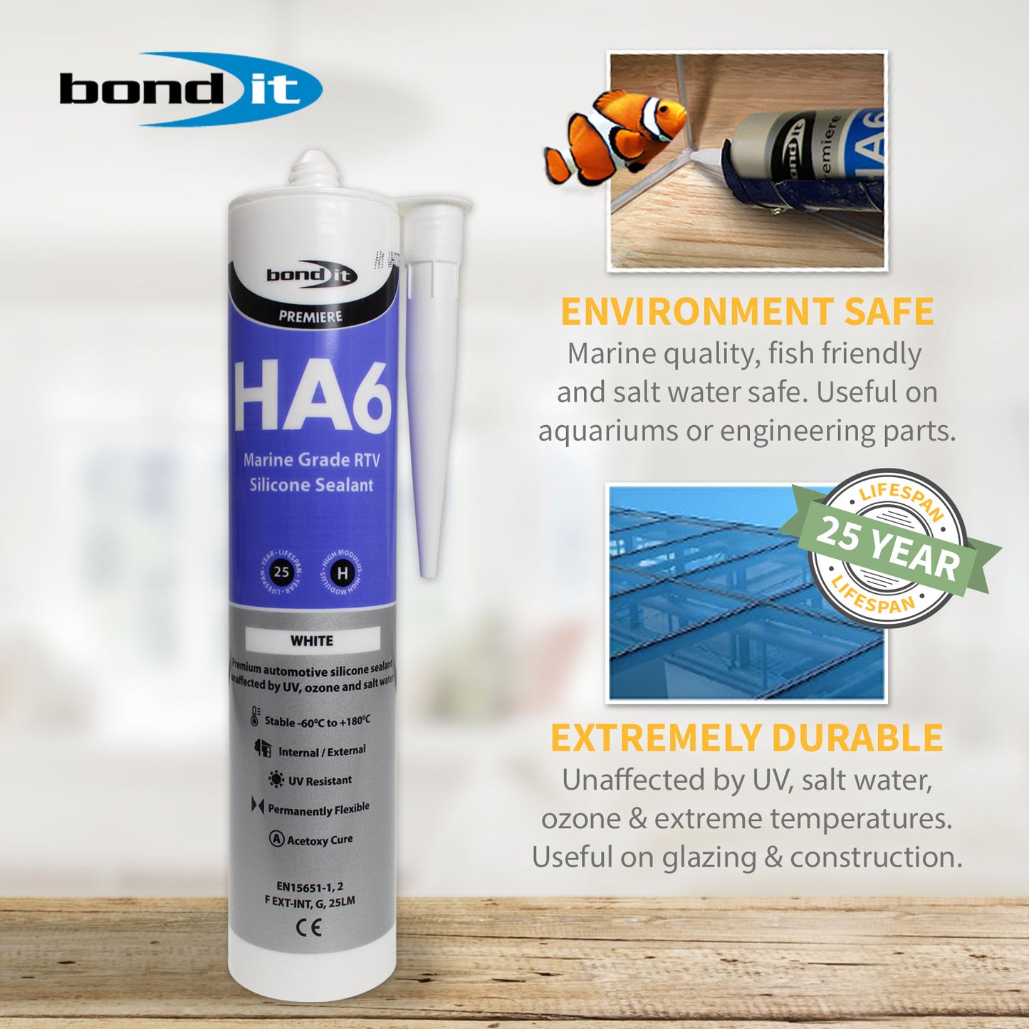 Why choose HA6 High Modulus RTV Fish-Safe Marine Silicone Sealant HA6 High Modulus RTV Fish-Safe Marine Silicone Sealant