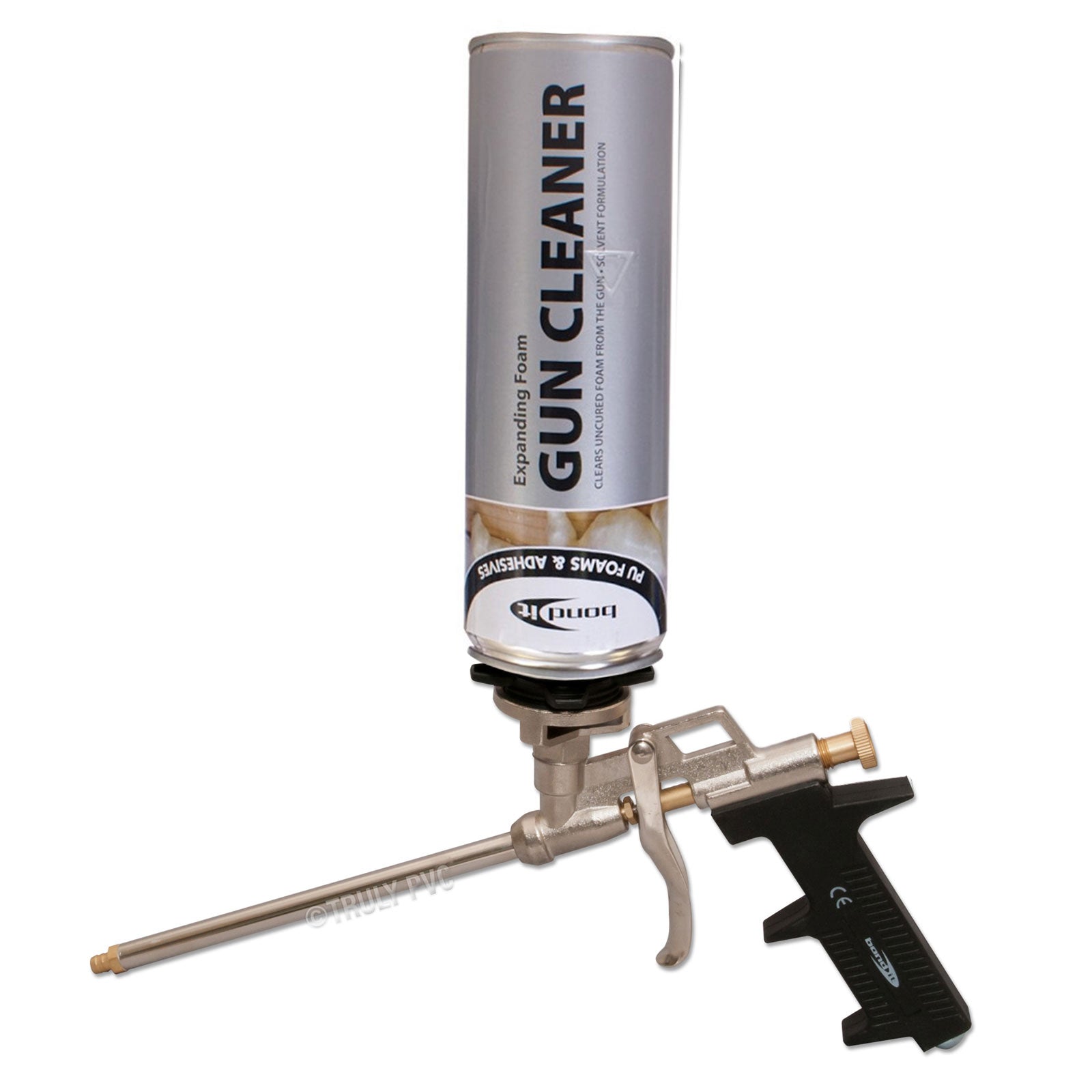 PU Polyurethane Expanding Foam Kit (1 Chrome Gun, 1 Cleaner, 1 Can) PU Polyurethane Expanding Foam Kit (1 Chrome Gun, 1 Cleaner, 1 Can)