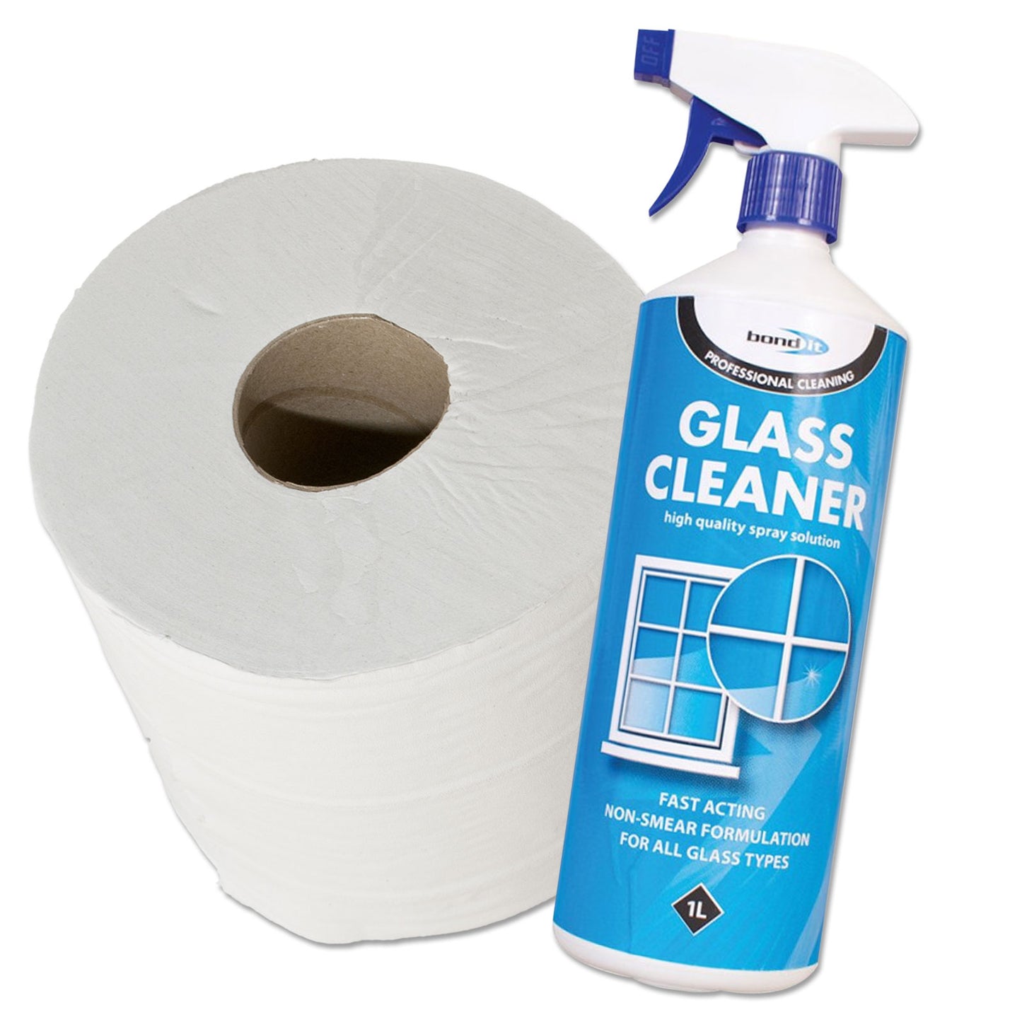 Glass Cleaner Spray + Tissue Roll Glass Cleaner Spray + Tissue Roll