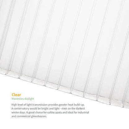 Image describing benefits of clear polycarbonate sheets