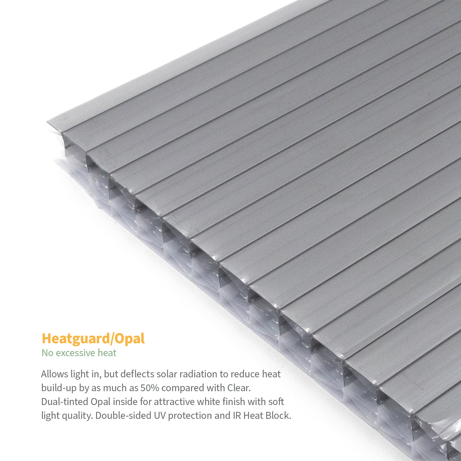 25mm Heatguard/Opal Dual-Tinted Polycarbonate Sheets – Truly PVC